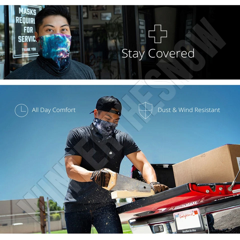 Balaclava Face Mask 5 pack Bandana Scarf Neck Gaiter Reusable UV Lot $6.25 - Image 3 of 4