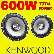 KENWOOD 500W TOTAL DUALCONE 6.5 INCH 16.5cm CAR DOOR/SHELF COAXIAL SPEAKERS PAIR