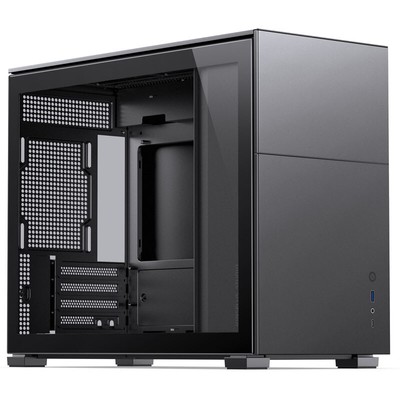 Jonsbo D31 mATX Gehäuse, Tempered Glass - schwarz