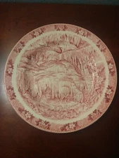 Adams Luray Virginia Pink Floral Collector Souvenir Plate Titania's Veil Caverns