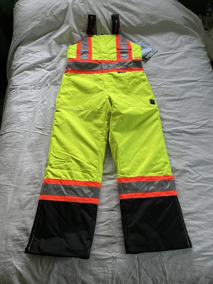 WORK KING HIGH VISIBILITY SAFETY INSULATED BIB OVERALLS size S eBay