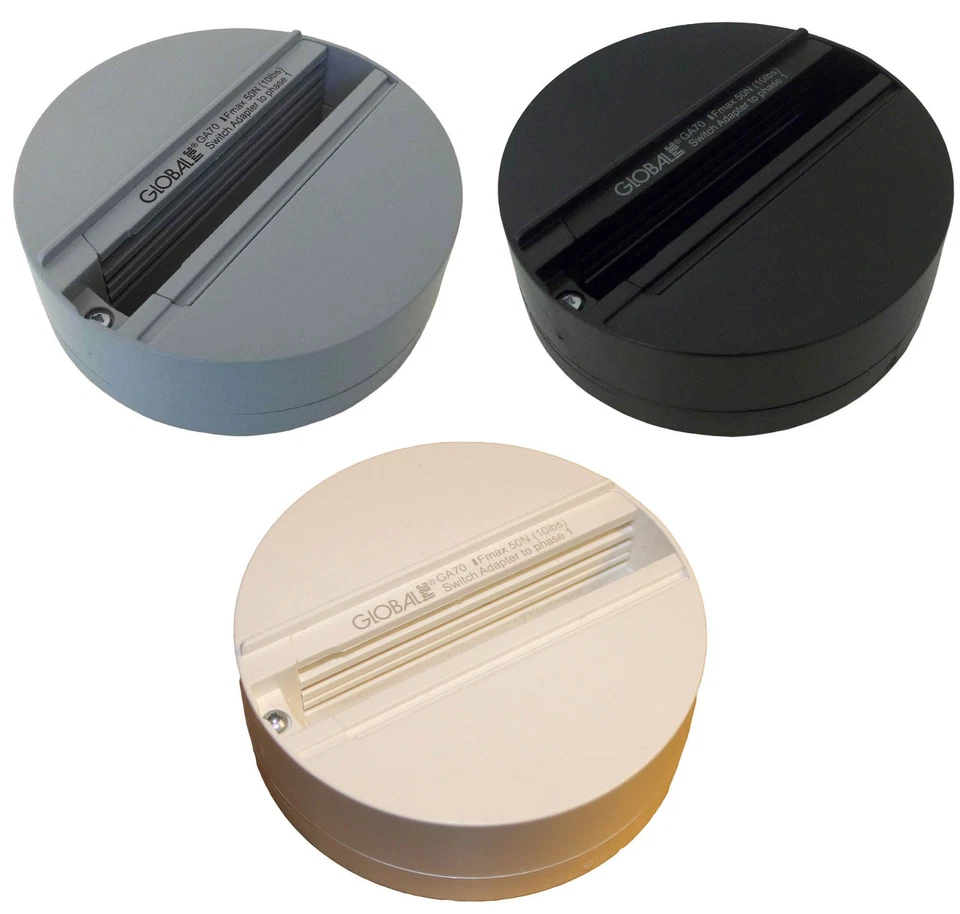 GLOBAL TRAC Global 3-Phasen-Stromschiene Aufbaudose Decke Deckendose Anschluß Adapter GA 70