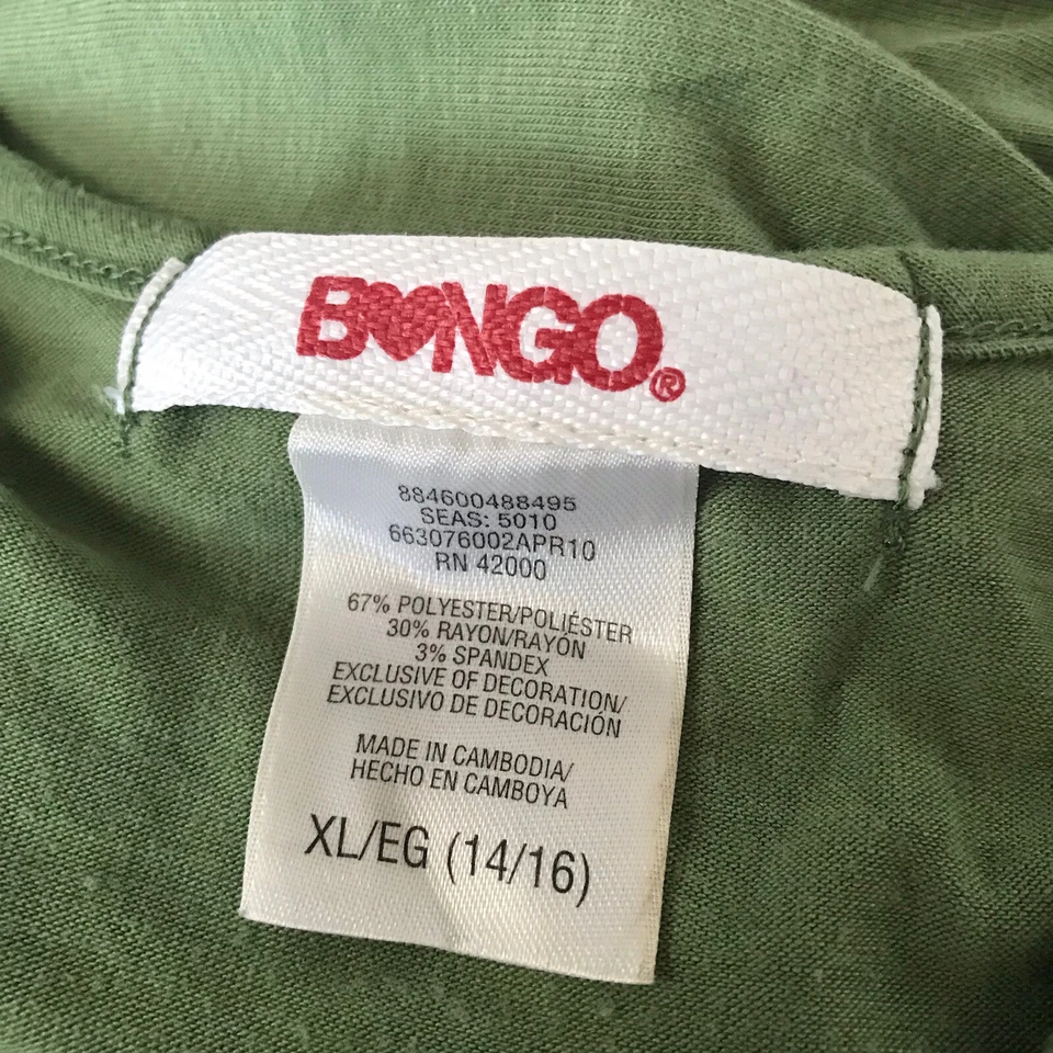 2010s Топ 3D цветок зеленый молнии кукла фея гранж бонго крышка собранными в Рюш XL 14 16 - Изображение 2 из 4