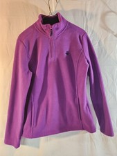 Brooks Brothers Fleece Half-Zip Pullover, Purple, Women Size M