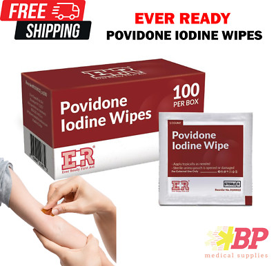 Ever Ready First Aid Povidone Iodine Wipes
