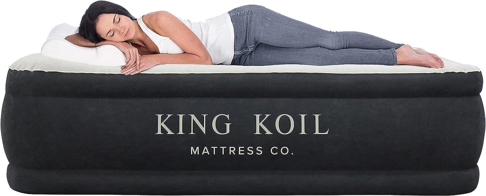 Luxury Queen Air Mattress with Built-In High Speed Pump, Blow up Bed Top and Sid