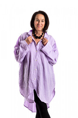 Champagne Horatio Bluse lang Gr. onesize flieder Crash