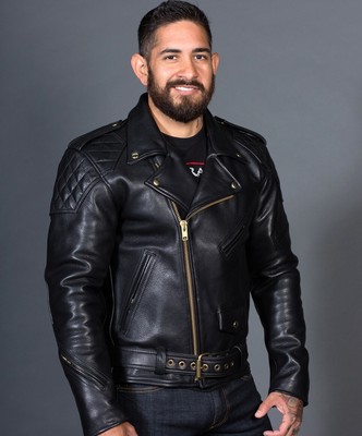 leather jacket padded