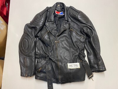 Levior Europe Line Vintage Leather Motorcycle Jacket Armpit/armpit 21'' (mc715)