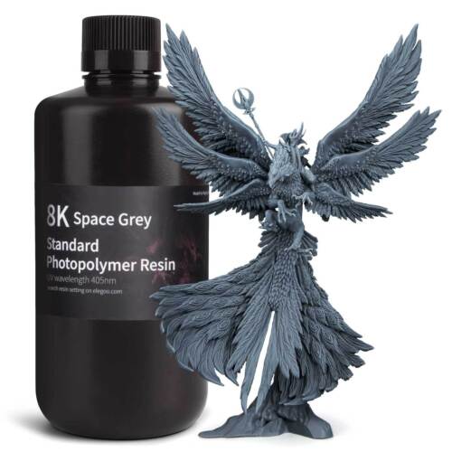 【PAY 3 GET 5】ELEGOO 8K Standard Photopolymer Resin 405nm UV-Curing Grey 1000G