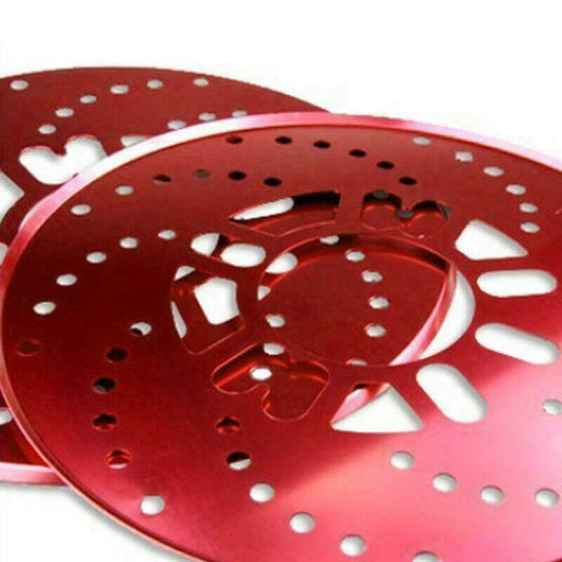 4X Car Vehicle Aluminum Wheel Brake Disc Cover Decorative Rotor Cross Drilled - Imagem 4 de 4