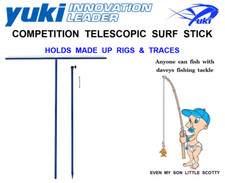YUKI COMPETITION TELESCOPIC SURF STICK SAND SPIKE HOLDS RIGS TRACES SEA FISHING