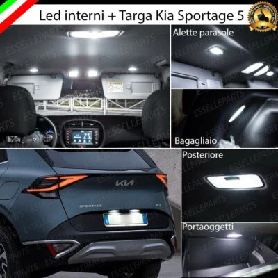 KIT FULL LED INTERNI KIA SPORTAGE 5 CONVERSIONE COMPLETA + LED TARGA 6000K