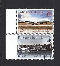 FALKLAND ISLANDS 2022  FIRST DIRECT AIRMAL FLIGHT  FINE USED