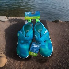 M 7 Speedo Toddler Printed Shore Explorer Water Shoes - Teal 7-8, Blue Kids Boys