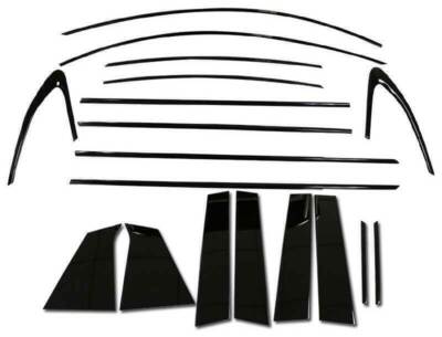 For Chevy Malibu 2016-2024 Black Steel Window Molding Trim Cover Strips 18x