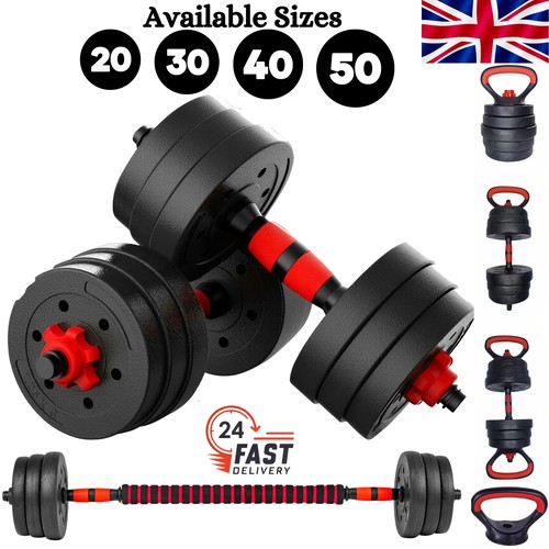 20KG/50KG DUMBBELLS PAIR OF GYM WEIGHTS BARBELL/DUMBELL BODY BUILDING