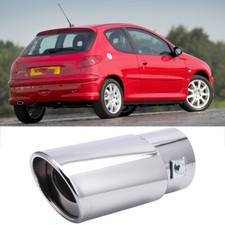 Rear Exhaust Pipe Tip Tail Titanium Muffler Stainless Steel For Peugeot  206 207