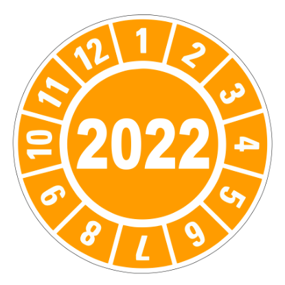 16 Stück Prüfaufkleber Prüfplaketten Jahresplaketten UVV – BGV D27 BGR Für Stapler-Wartung, 16 Stück à 40mm Jahresplaketten Druckengel - Foto 4