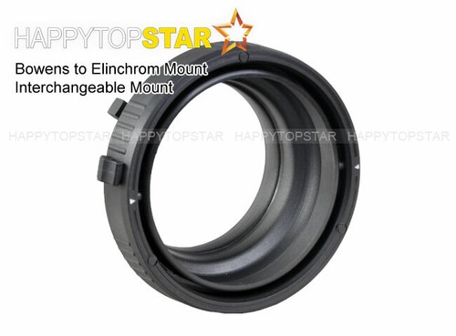 Bowens Mount To Elinchrom Mount Exchanger Ring Adapter for Studio Flash Strobe - Picture 6 of 7