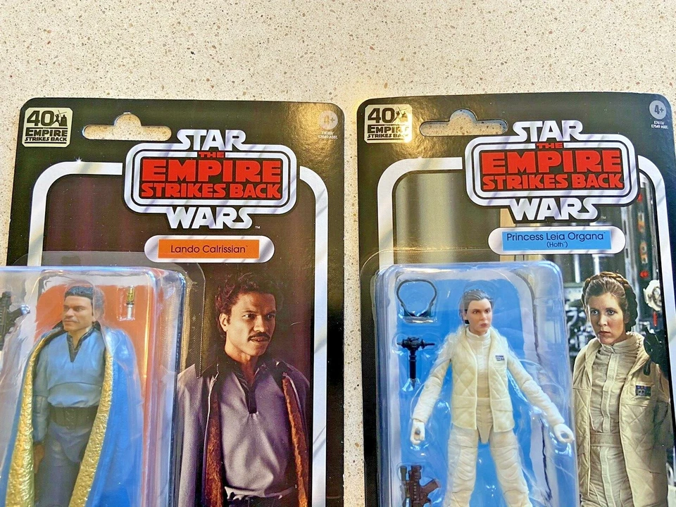 Hasbro Star Wars 40th 6 pulgadas Lando Calrissian y Leah Organa figuras selladas Foto 4 de 4