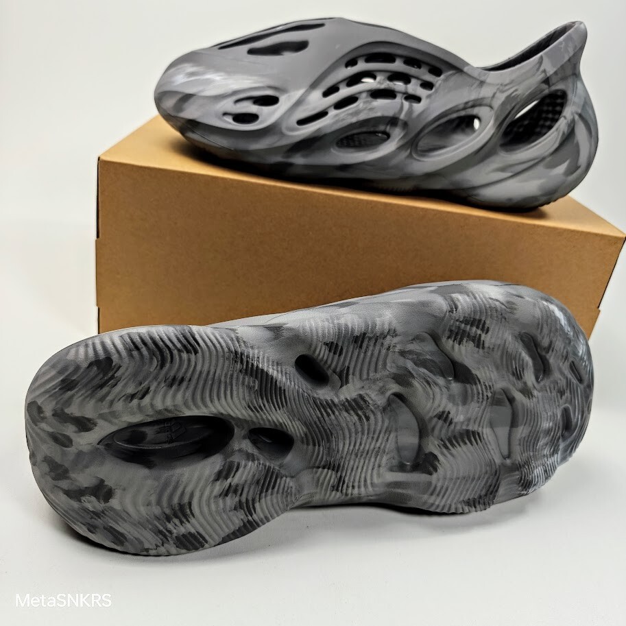 Adidas US 12 Men's Antoca Grey Blue MX Granite Marbled Yeezy Foam RNR IE4931 New thumbnail 10