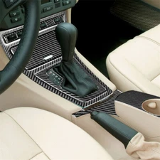 Fit BMW X3 E83 04-10 LHD Carbon Fiber 12xGear Shift+Water Cup Holder Panel Trims