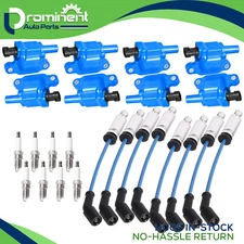 8* Ignition Coil+Spark Plug+Wire set For 5.3L 6.0L 6.2L Chevy Silverado 1500 GMC