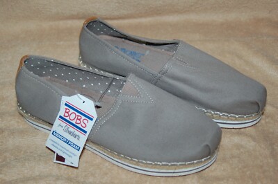 Skechers Bobs Breeze Womens Size 9 Taupe Slip On Espadrille Flats Shoes NWT