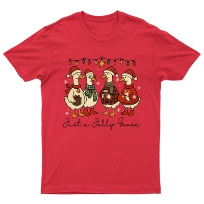Gänse Weihnachten Just A T-Shirt Unisex Geschenk Retro Lustig Damen Vintage...