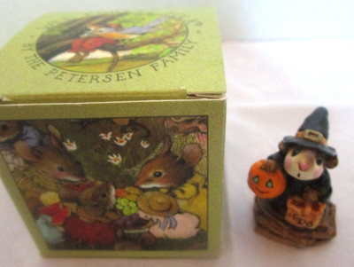Wee Forest Folk WITCH MOUSE Halloween Pumpkin JOL Boo Bag M-44 M-044 + BOX MINT
