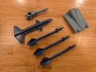 GI Joe 3.75" Skystorm Vehicle 1988 89 Parts Lot Missiles, Gun, and Cover ARAH