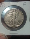 1945 Walking Liberty Half Dollar. Nice Details! 90% Silver!