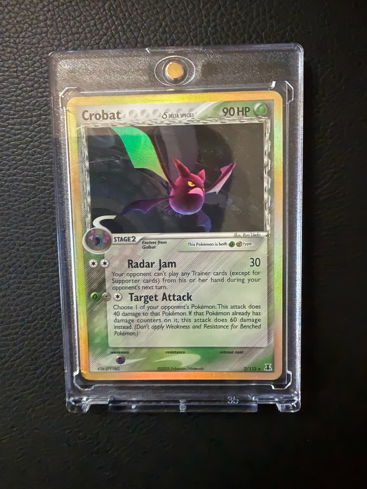 Crobat (Delta Species) 2/113 Pokemon EX  Reverse Holo NM/M Condition-Reduced $$