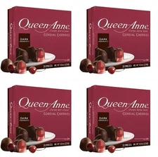 4 Pack Queen Anne Dark Chocolate Covered Cordial Cherries Candy-80 Pieces-52.8oz