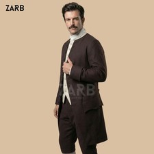 18th Century Brown Frock Coat Colonial Civilian Jacket Revolutionary War Costume