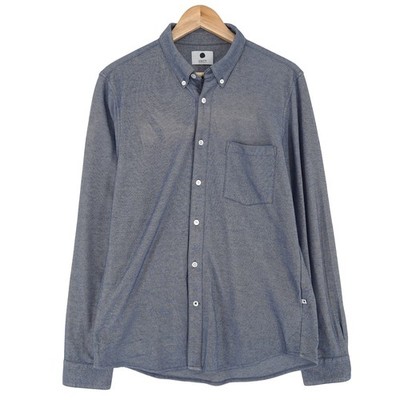 NN07 Mens Shirt Blue Cotton Button Up Slim Fit Casual Everyday Lk7 Size L
