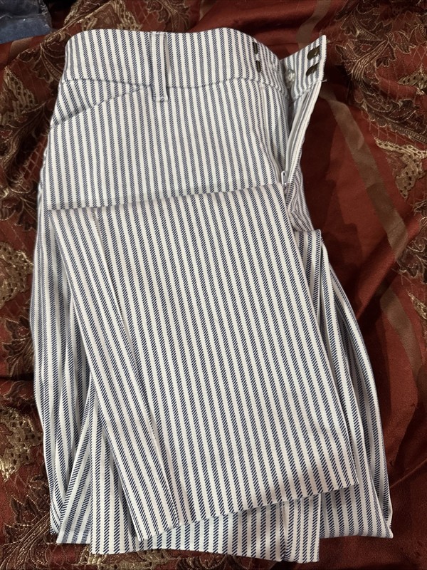 NWT Old Navy Pixie High Rise Secret Slim Pockets Striped Pants Women’s 12 Petite