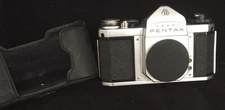ASAHI PENTAX SPOTMATIC SV CAMERA FOR PARTS/REPAIR with BOTTOM LEATHER CASE.
