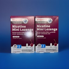 40ct Nicotine Mini Lozenge 2mg Cherry Ice 2 Boxes 20 Each Walgreens exp9/26