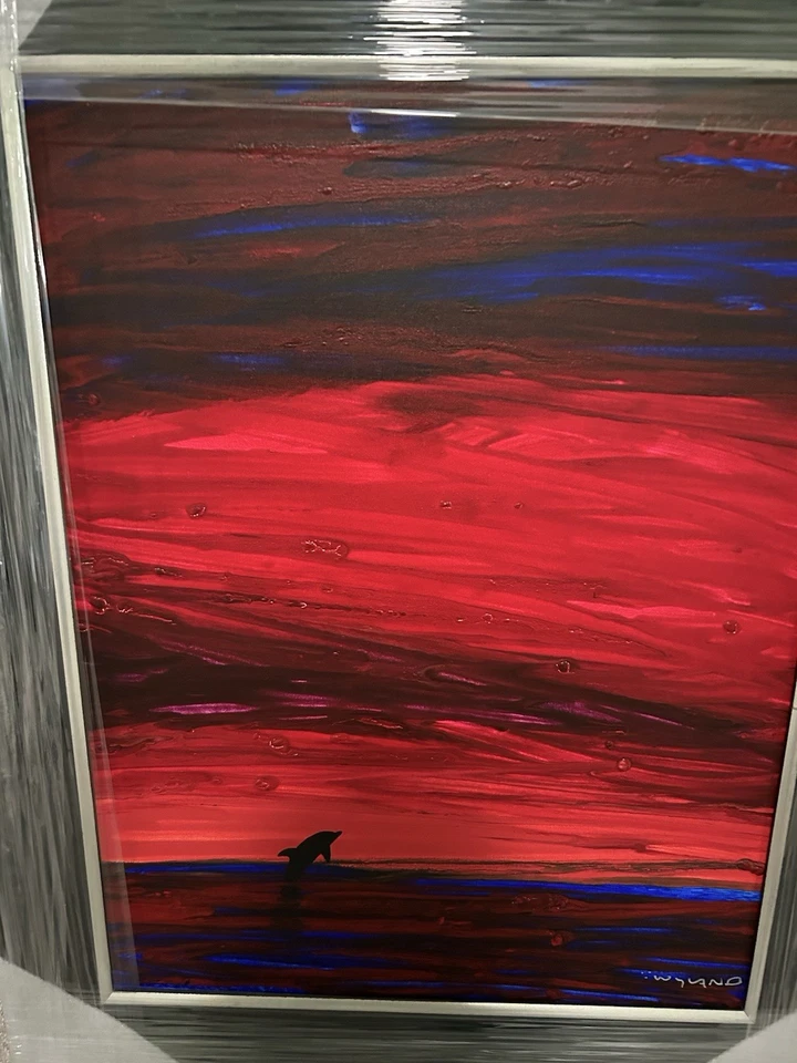 Pintura en lienzo original Wyland - enmarcada y firmada Foto 2 de 4