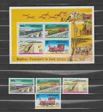 UGANDA 1976 trains, MNH, / 1914