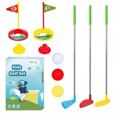 Liberry Toddler Golf Set, Retractable Toy Clubs for Kids Small, Yellow