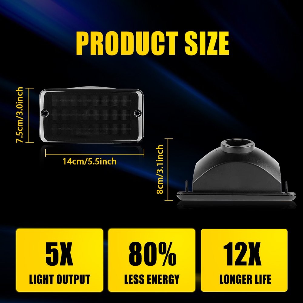 LED Front Fender Side Marker Bumper Signal Lights For 1997-06 Jeep Wrangler TJ A thumbnail 3