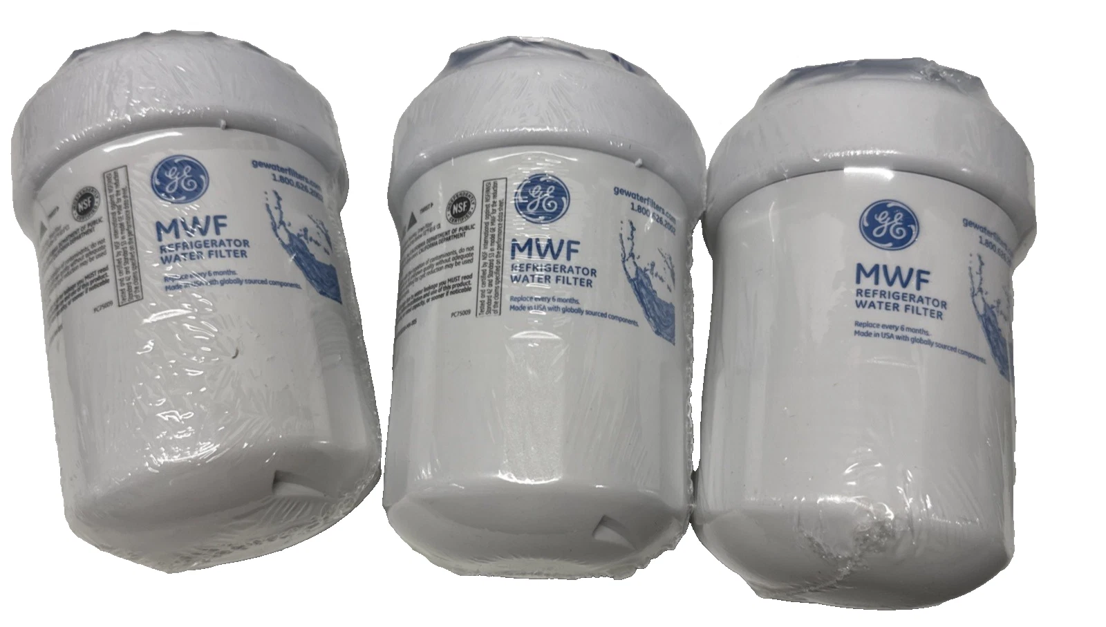 GE MWF Genuine Smart Water Refrigerator Filter Replacement Lot of 3
Opens in a new window or tab