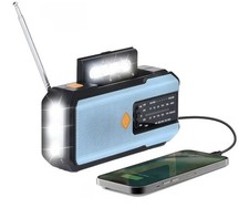 Emergency Weather Radio, Emergency Hand Crank Solar 18500mWh Rechargeable Radio