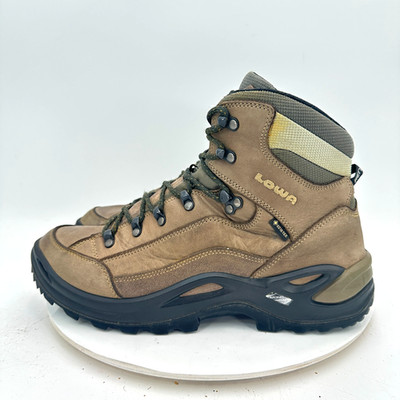 Lowa Renegade GTX Mid Men 10 Brown Stone Leather Waterproof Hiking Boot