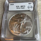 2023 American Silver Eagle $1 Graded MS70 by ICG
