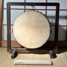 Antique Japanese Temple Drum – Vintage Taiko Ritual Drum Ornament