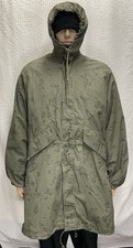 vintage 1984 Made in USA Insulated Fishtail PARKA Night Camouflage Desert M